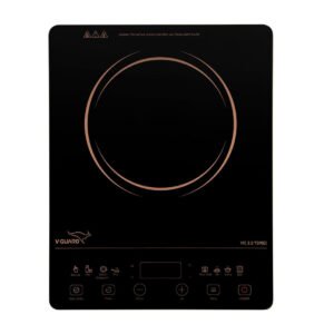 V-Guard VIC 2.0 TSP (G) Induction Cooktop| 2000-Watt Electric Induction Stove with Up to 5 kV Surge Protection | Touch Panel Control | Auto-Cut off with 10 Temperature Levels